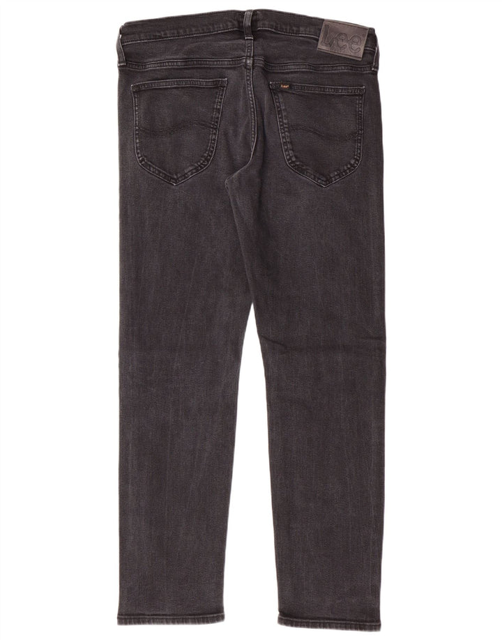 LEE Mens Daren Zip Fly Straight Jeans W34 L29 Black Cotton