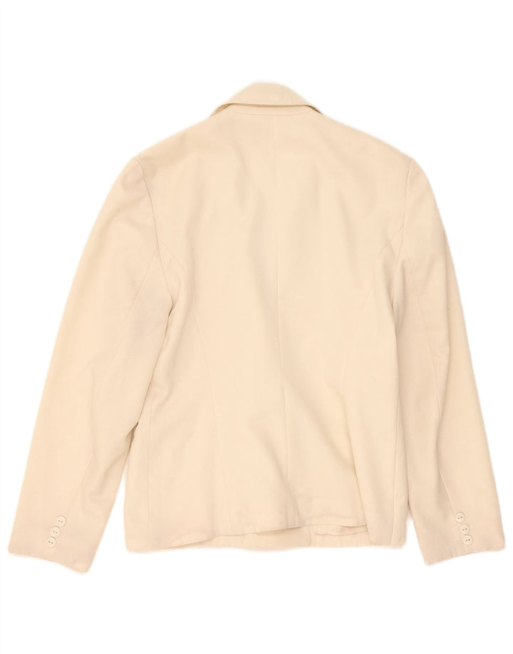 ALLUMETTE AC. Paris Dame Dobbeltradet Blazer Jacket UK 12 Medium Beige
