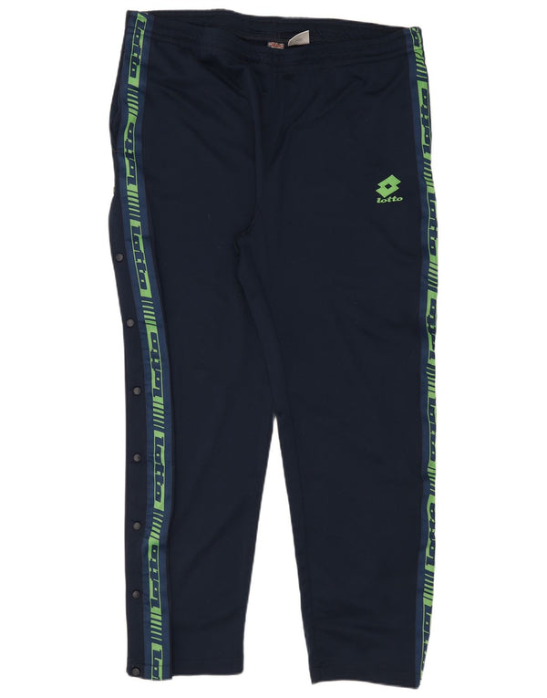 Lotto Herre grafisk træningsdragt Bukser UK 42/44 Large Navy Blue