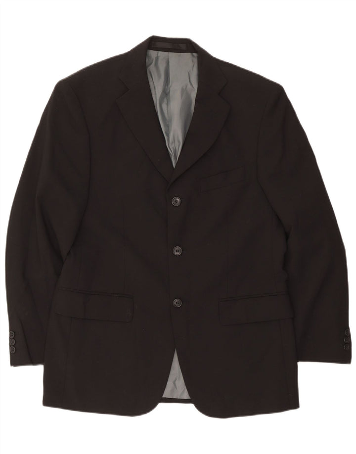 Marks & Spencer Herre Short 3 Button Blazer Jacket UK 38 Medium Black