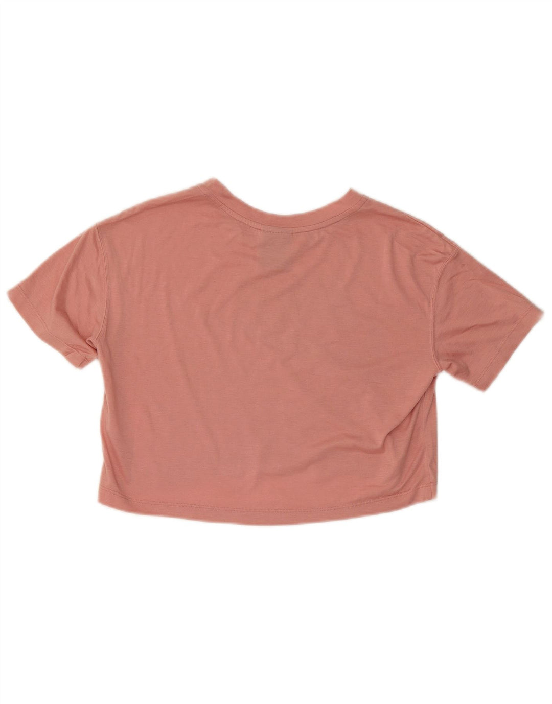 NIKE Dame Crop Grafisk T-Shirt Top UK 10 Lille Pink Polyester