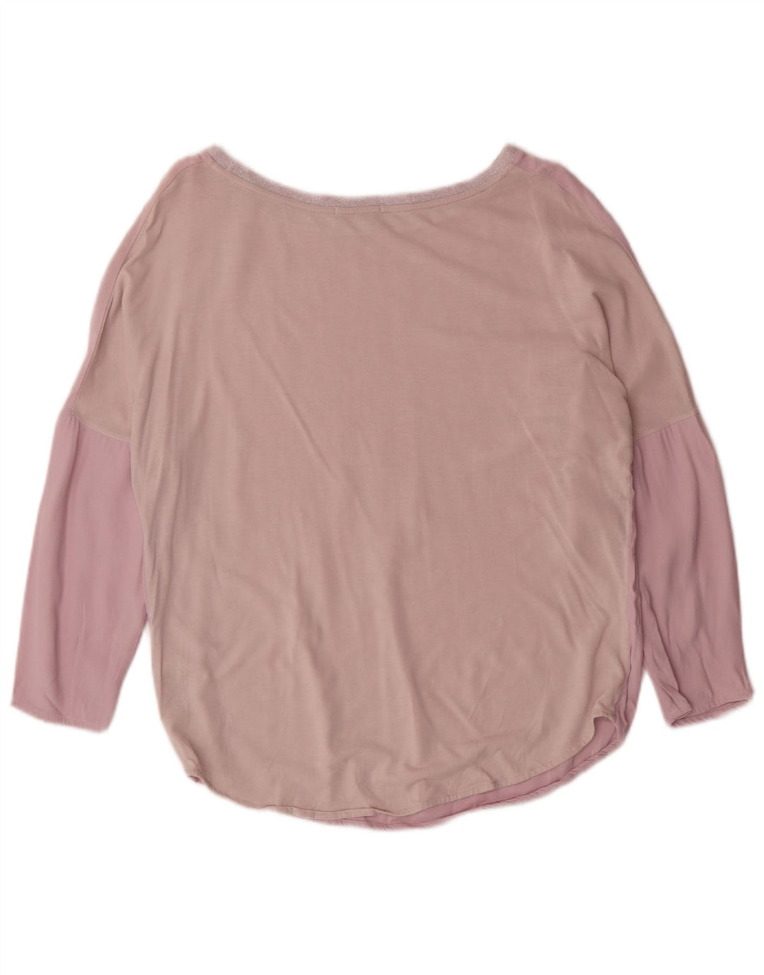 MASSIMO DUTTI Dame Oversized bluse Top UK 10 Small Pink Colourblock