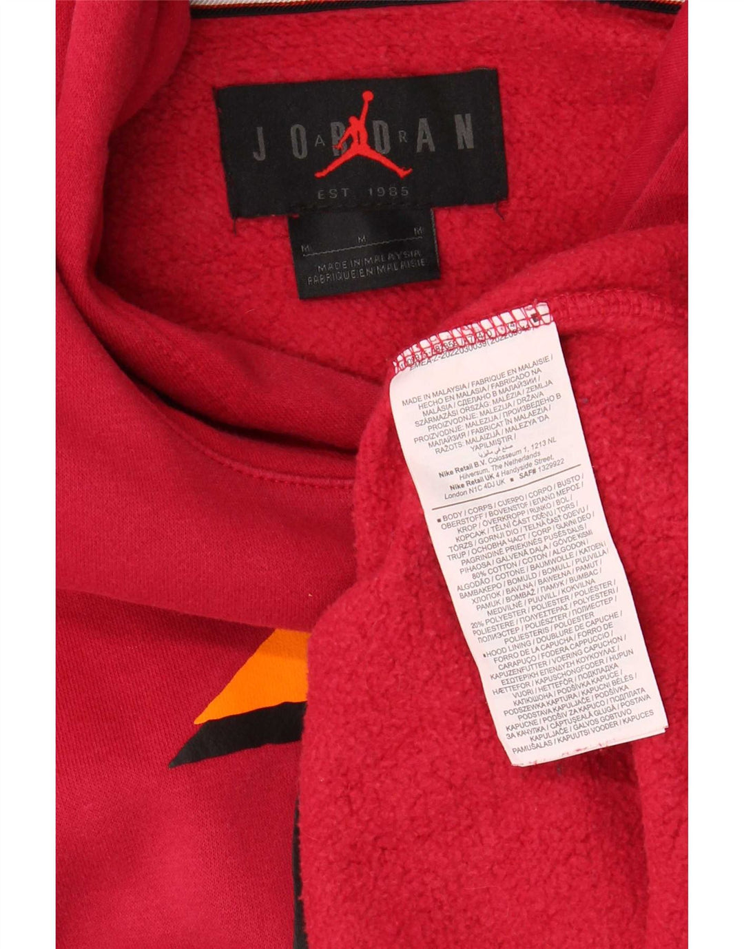 Jordan Grafisk hættetrøje til mænd Medium Pink Bomuld