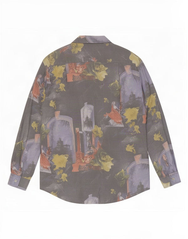 Comint Herreskjorte Medium Grey Floral