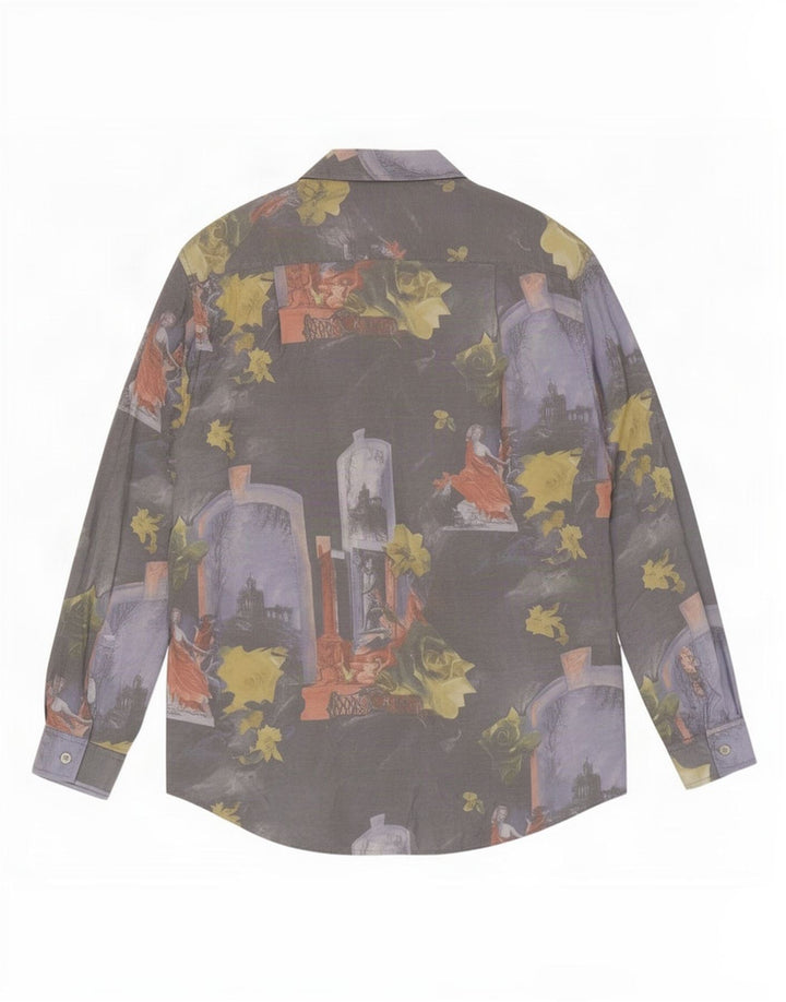 Comint Herreskjorte Medium Grey Floral
