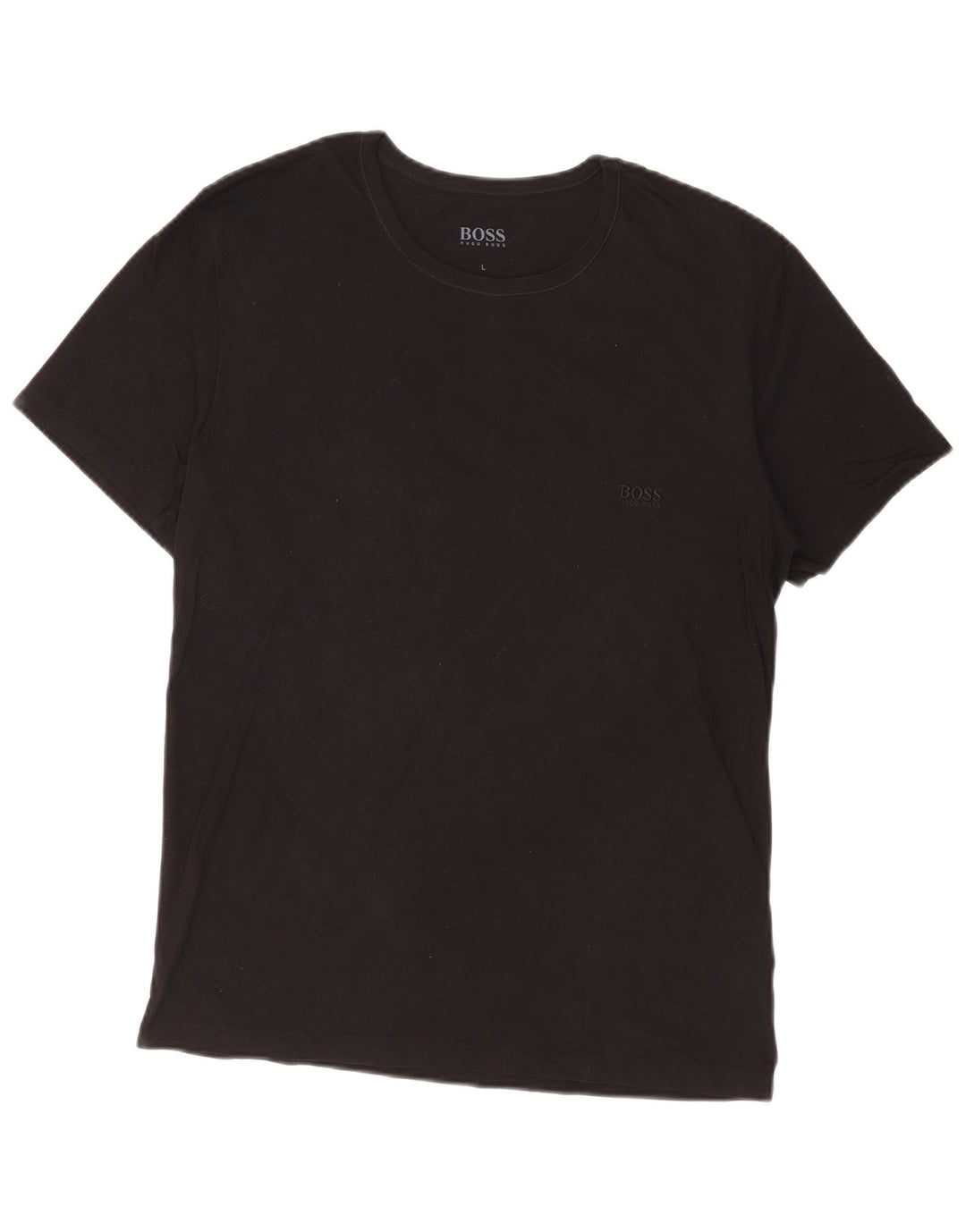 Hugo Boss Herre T-Shirt Top Stor Sort Bomuld