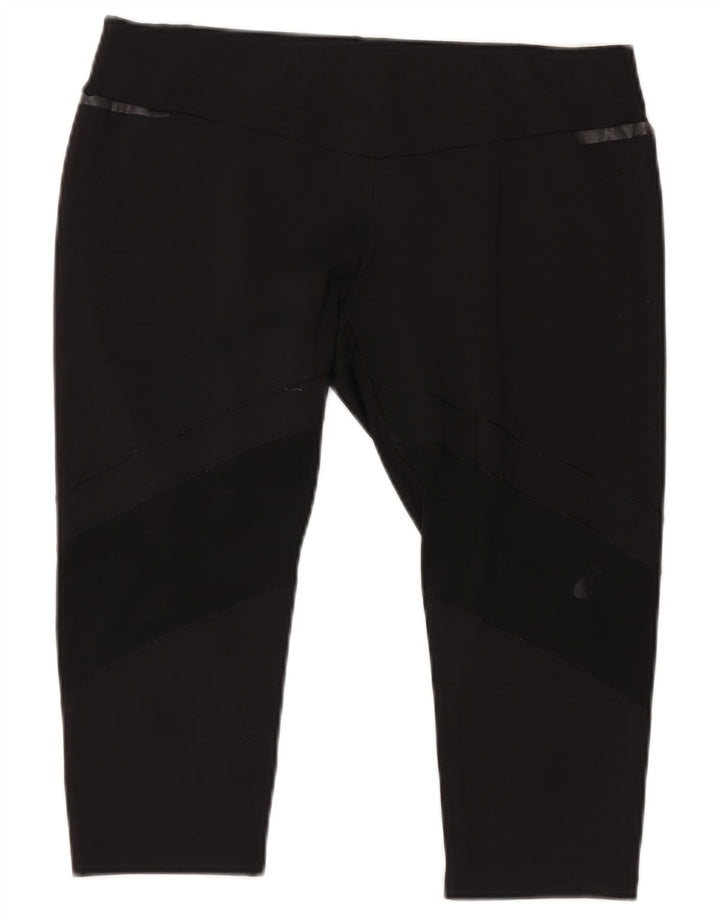 Asics Dame Capri Leggings UK 18 XL Sort Polyester