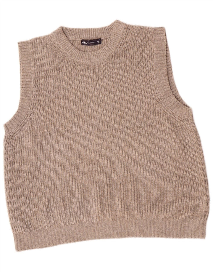 Marks & Spencer Damevest Tank Top UK 14 Medium Beige Polyester