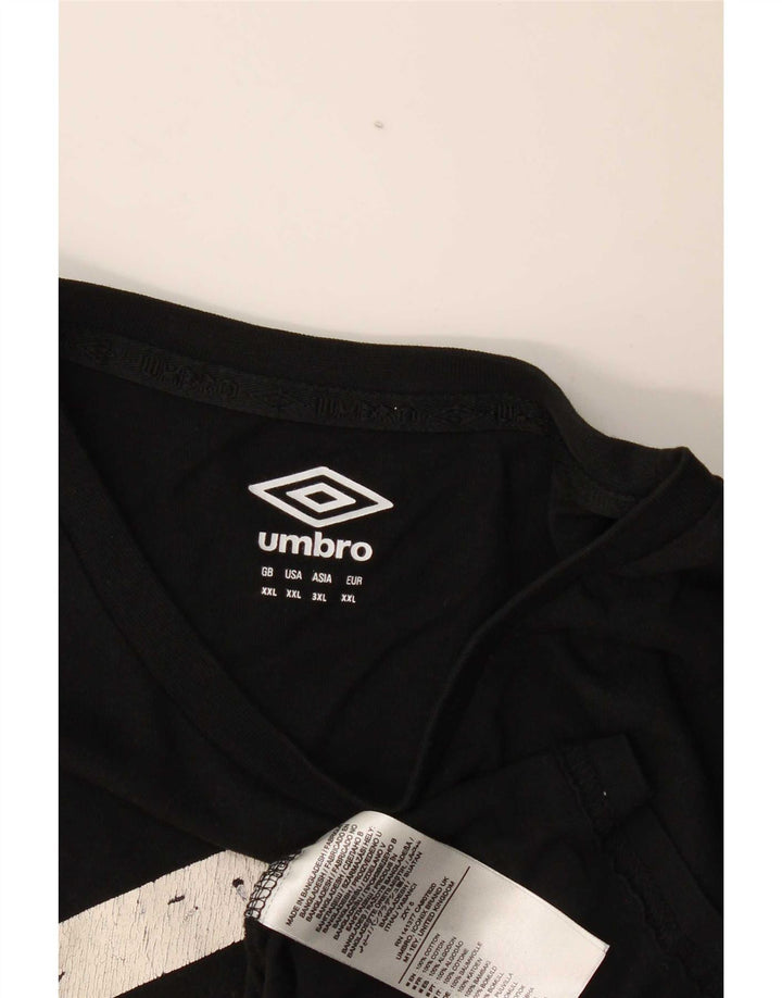 Umbro Herre Grafisk T-Shirt Top 2XL Sort Bomuld