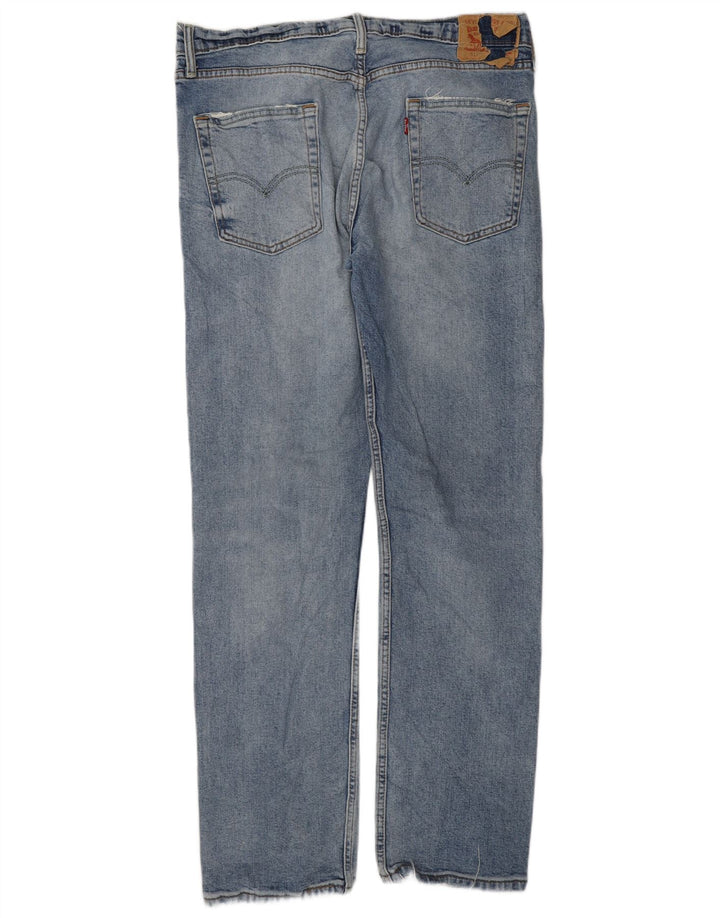 Levi's Herre 513 Slim Straight Jeans W34 L32 Blå Bomuld