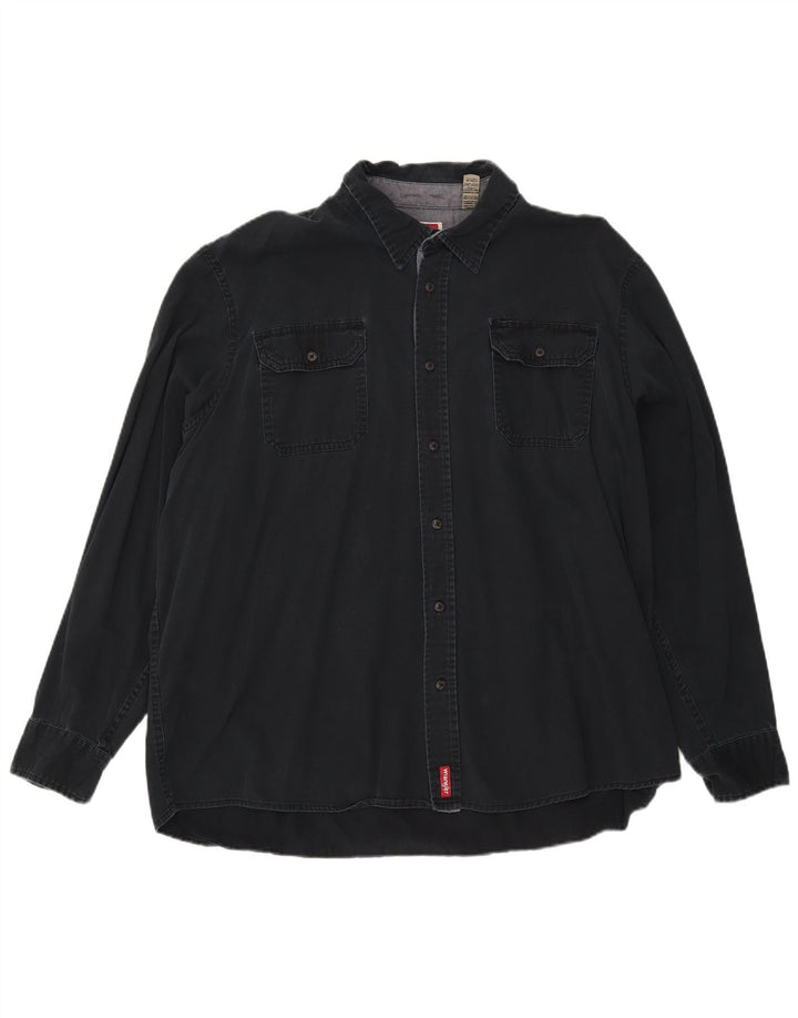 Wrangler herreskjorte 2XL marineblå bomuld