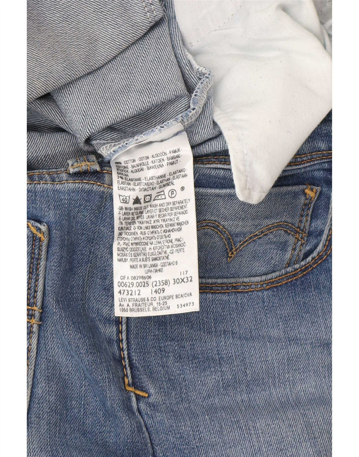 Levi's Dame 629 Bootcut Jeans W30 L32 Blå Bomuld