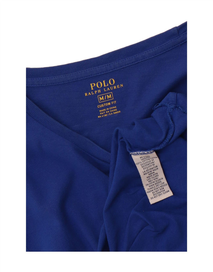 POLO RALPH LAUREN Herre Custom Fit T-shirt Top Medium Blue Bomuld