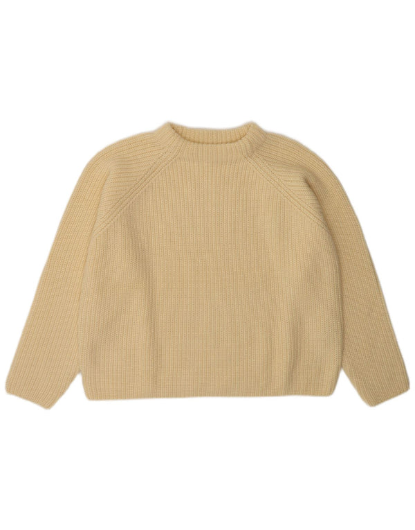 Vintage Dame Turtle Neck Jumper Sweater UK 16 Stor Gul Akryl