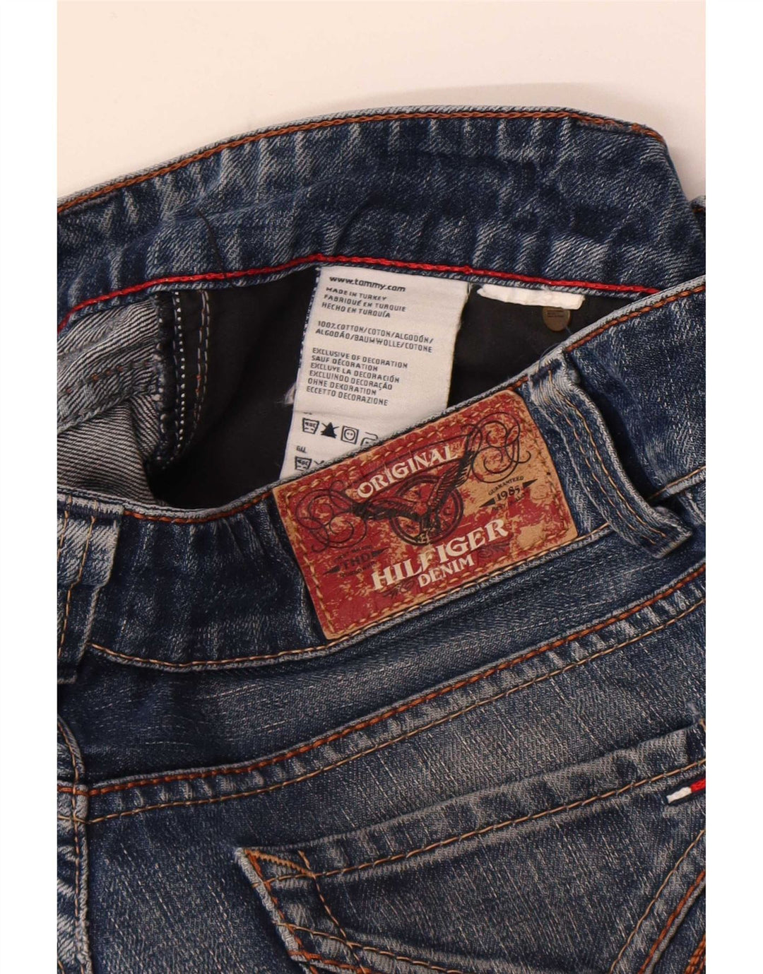Tommy Hilfiger Dame Bootcut Jeans W28 L34 Blå Bomuld