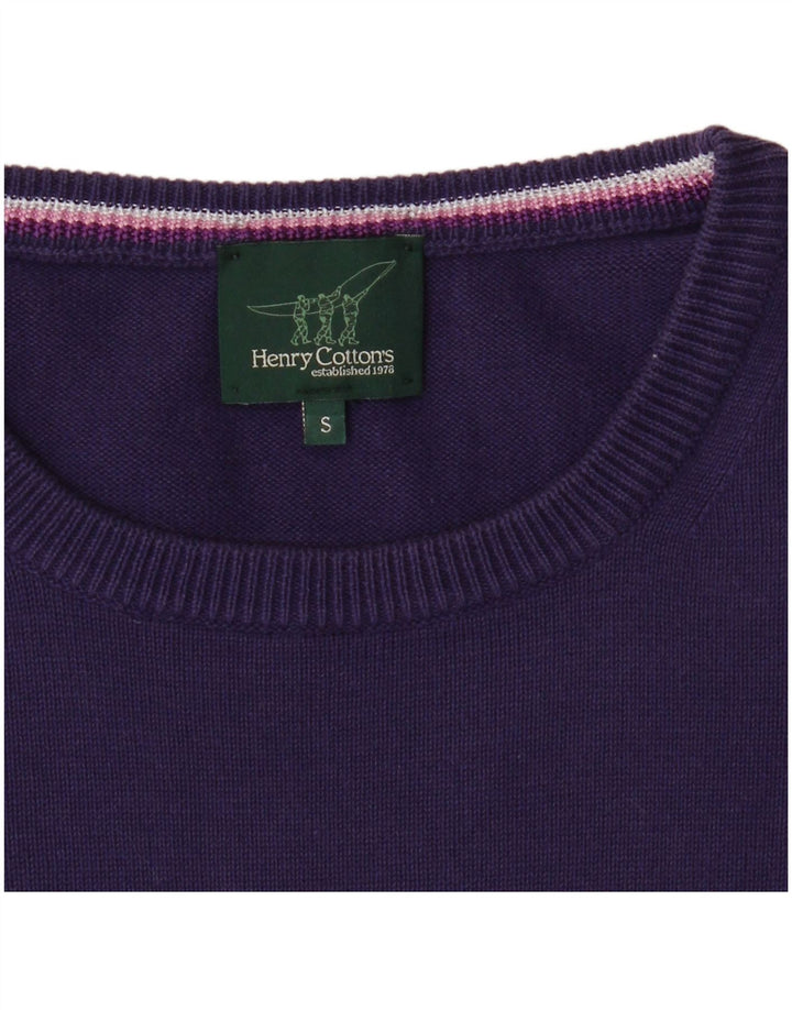 Henry Cottons Herre sweater med rund hals, lille lilla