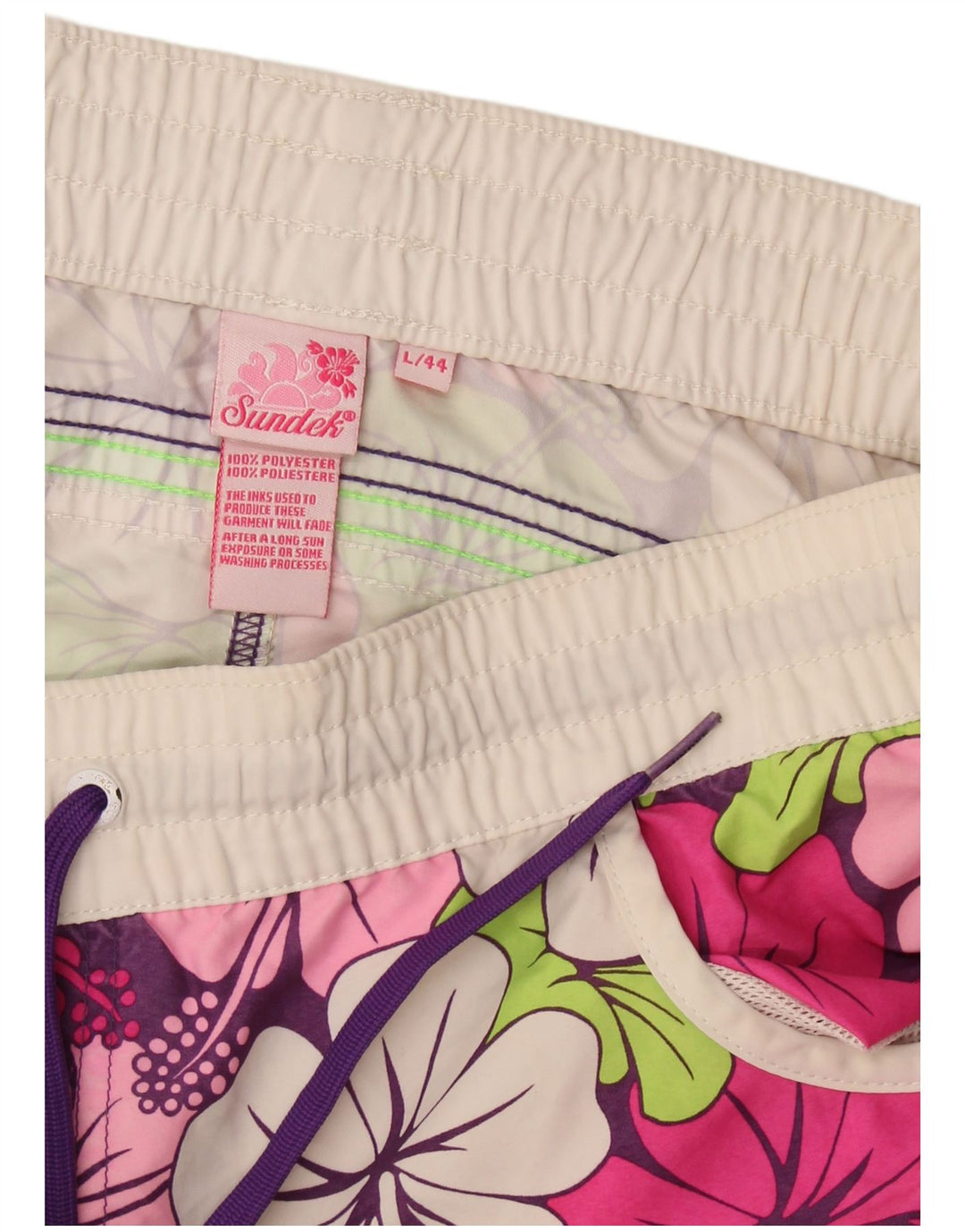 Sundek Svømmeshorts til kvinder UK 16 Large Multicolored Floral Polyester