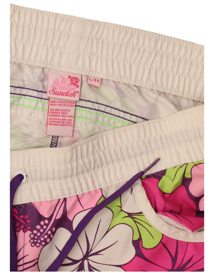 Sundek Svømmeshorts til kvinder UK 16 Large Multicolored Floral Polyester