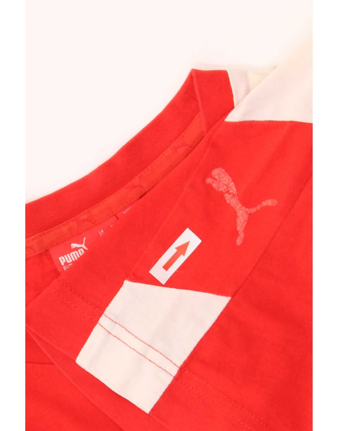 Puma Herre grafisk T-shirt Top Medium Rød Colourblock