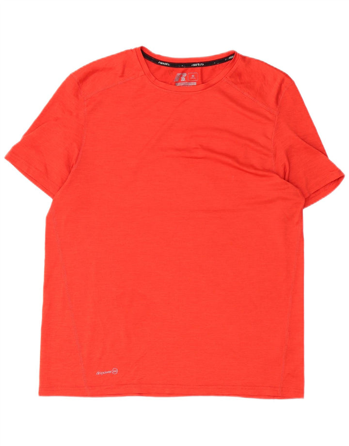RUSSELL ATHLETIC Herre T-Shirt Top UK 38/40 Medium Rød Polyester