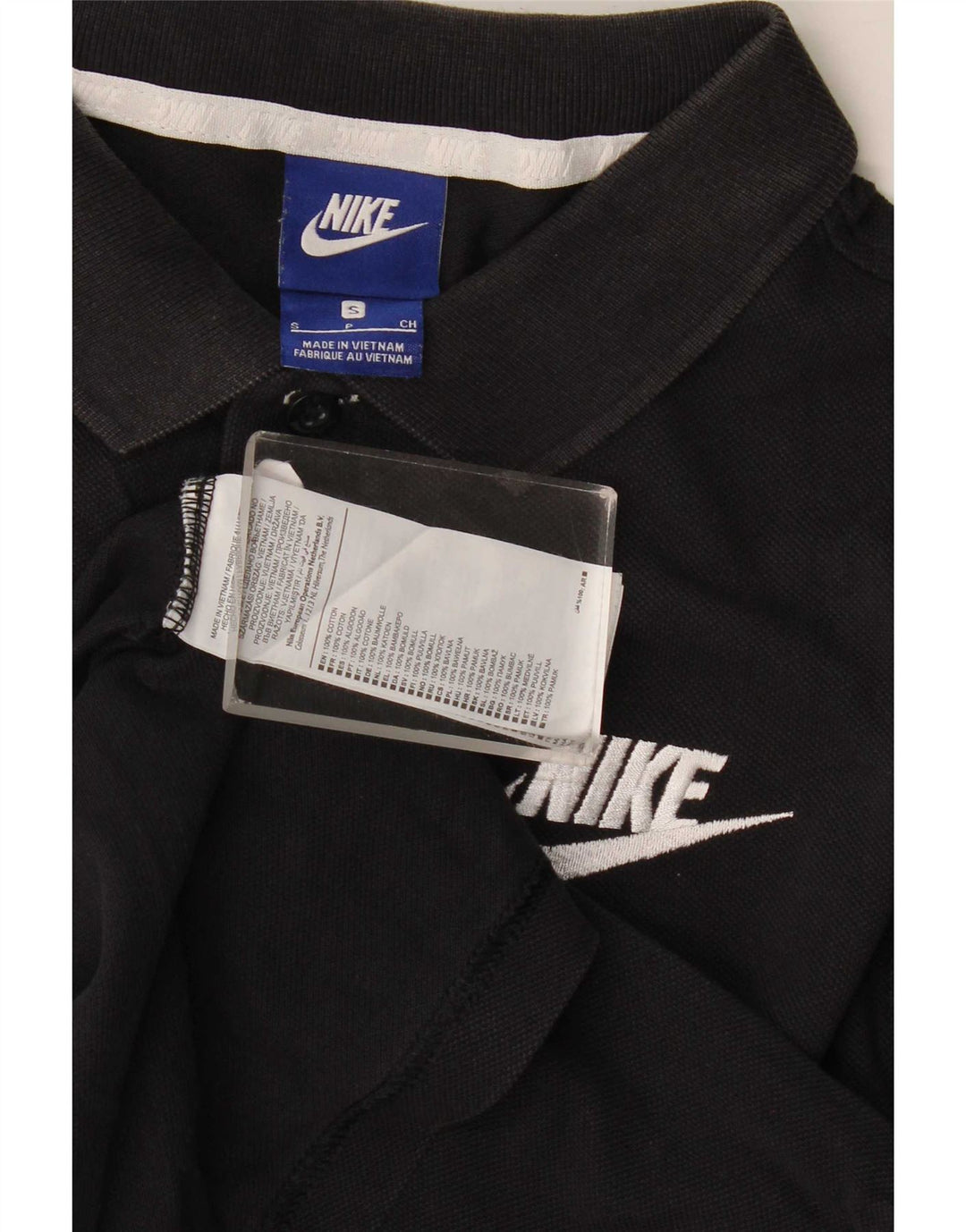 Nike poloshirt til mænd, lille sort bomuld
