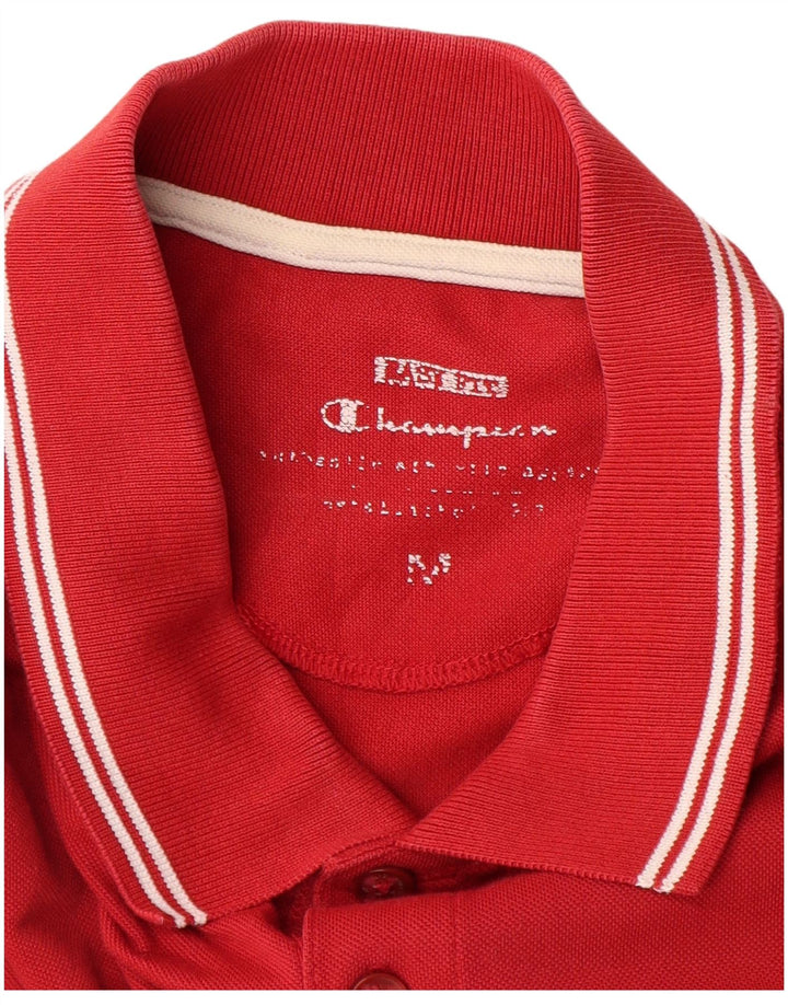 Champion Herre Easy Fit Polo Shirt Medium Rød Bomuld