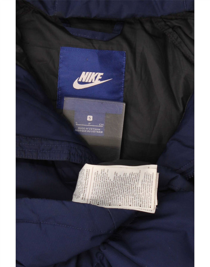 Nike Herre hættepolstret jakke UK 36 Lille marineblå polyester