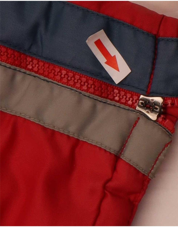 Vintage Bomber Jacket til mænd UK 36 Small Red Colourblock Polyester