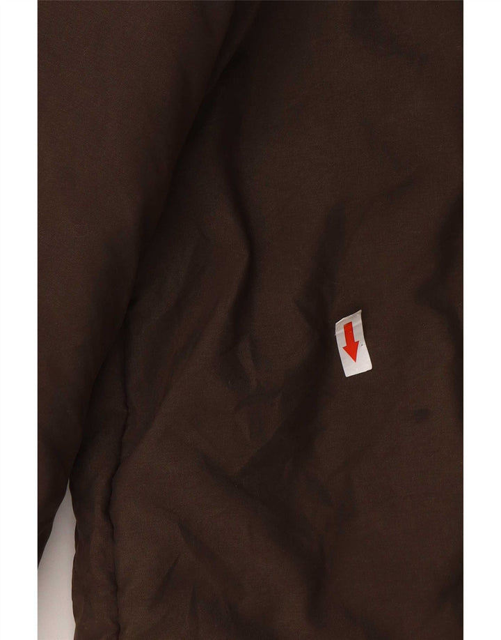 Max & Co. Dame hætte oversize polstret frakke UK 16 Stor brun polyester