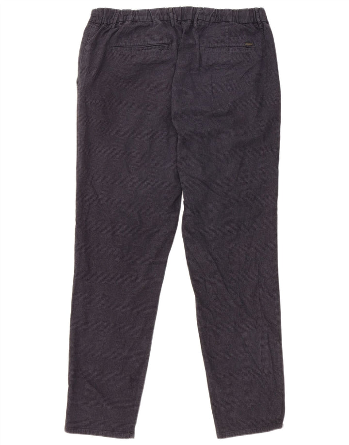 Massimo Dutti Herre Chinobukser EU 44 Large W34 L29 Navy Blue Check