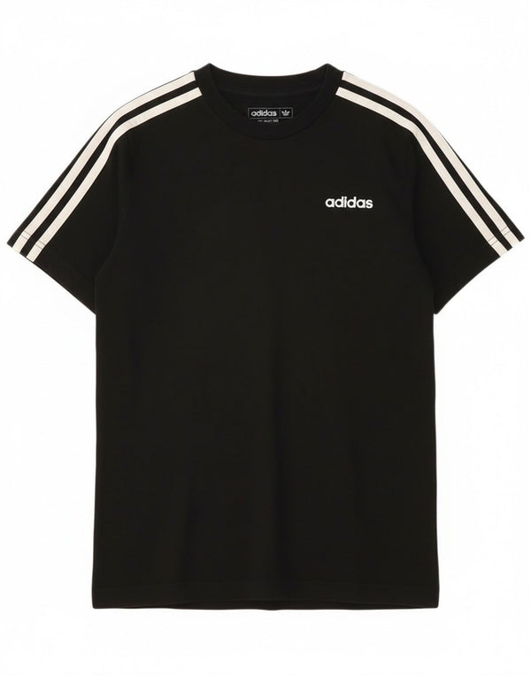 Adidas Boys T-Shirt Top 11-12 år Sort Bomuld
