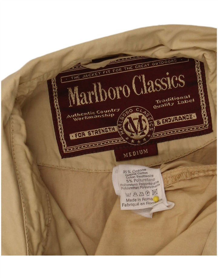 MARLBORO CLASSICS Mens Utility Jacket UK 38 Medium Beige Cotton