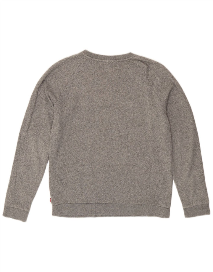 Levi's Kvinders grafisk oversize sweatshirttrøje UK 6 XS Grå Flecked