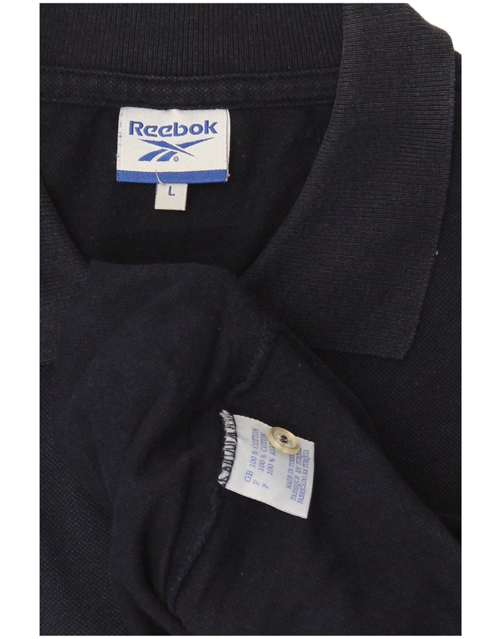 Reebok herre poloshirt Stor marineblå bomuld