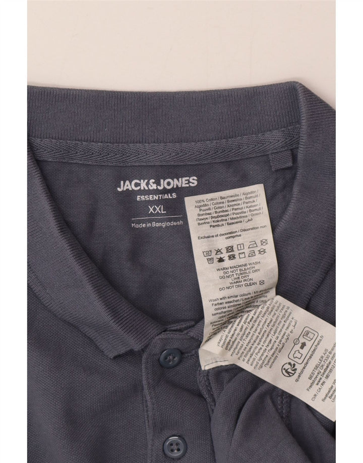 Jack & Jones herre poloskjorte 2XL marineblå bomuld