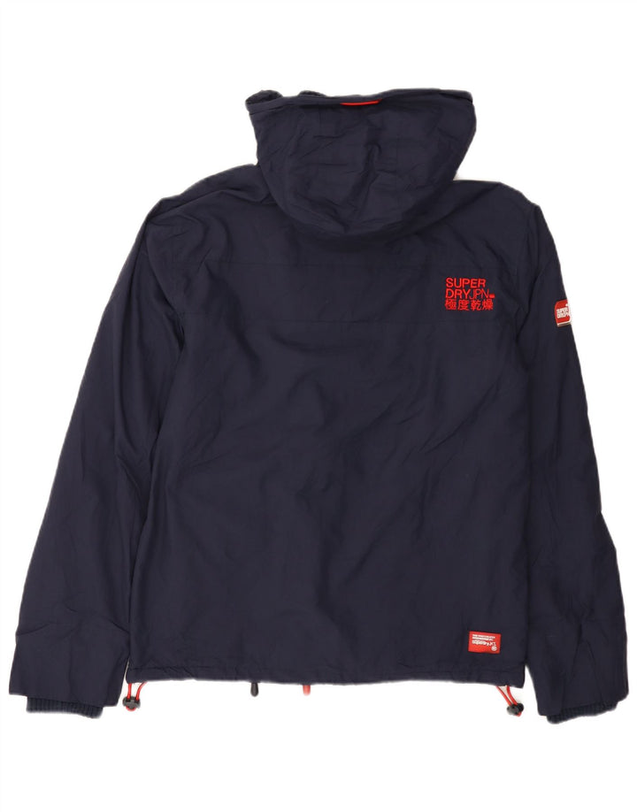 Superdry Graphic Windbreaker Jacket til kvinder UK 14 Medium Navy Blue
