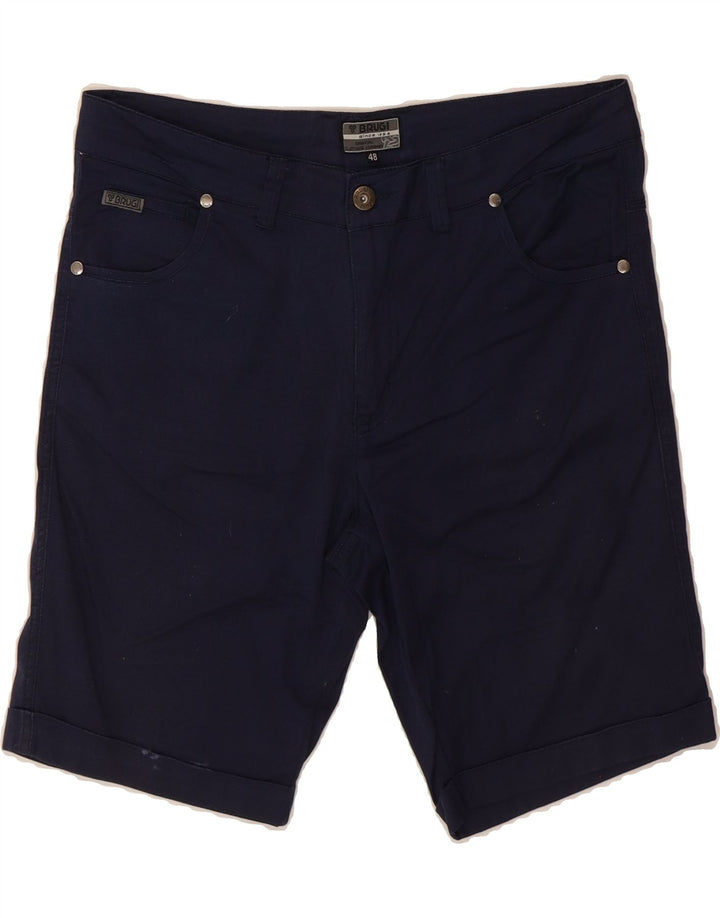 BRUGI Mens Casual Shorts IT 48 Medium W30 Navy Blue Cotton Vintage Brugi and Second-Hand Brugi from Messina Hembry 