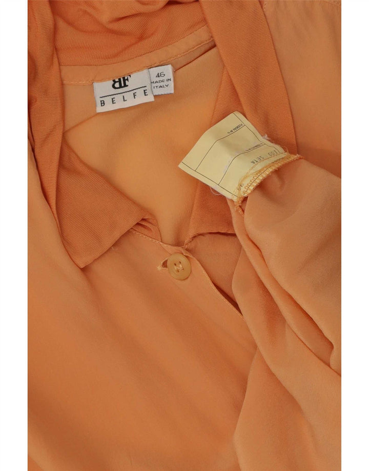 Belfe & Womens Short Sleeve Bluse IT 46 Large Pink Silk
