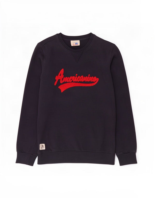 Americanino Girls Graphic Sweatshirt Jumper 13-14 Years Navy Blue Cotton