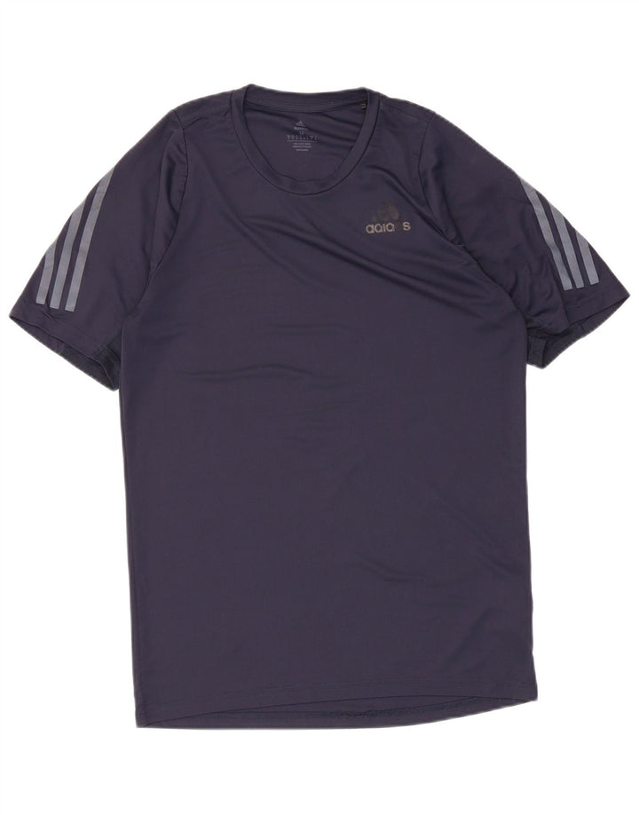 Adidas Herre Aeroready T-Shirt Top Medium Navy Blue Polyester