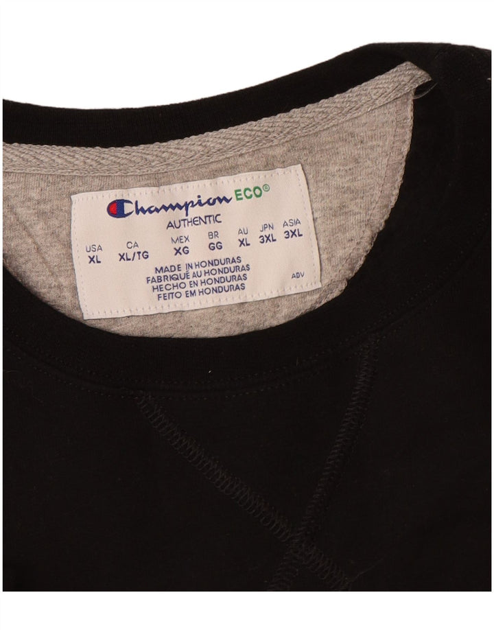 CHAMPION Womens Sweatshirt Jumper UK 18 XL Black Cotton