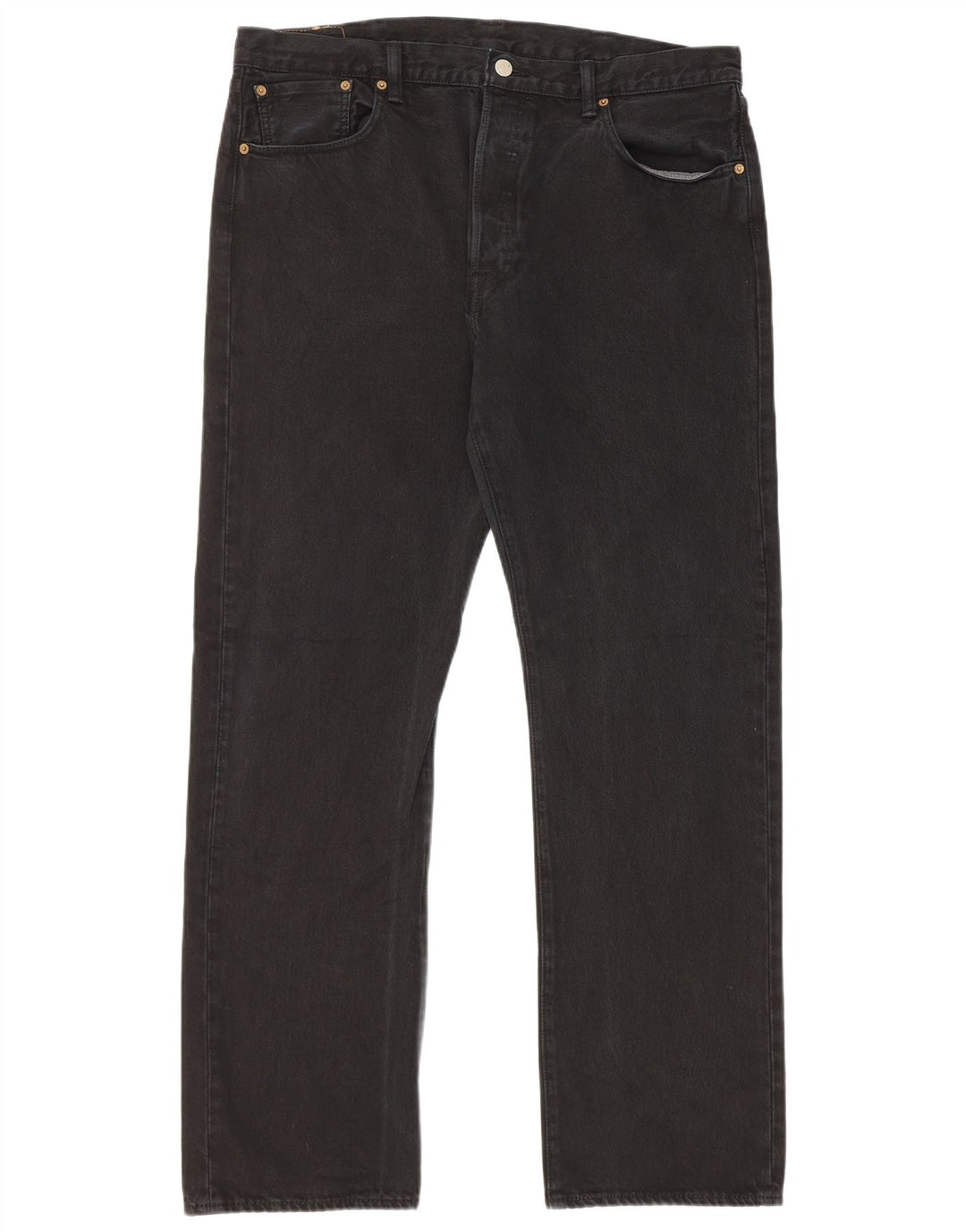 Levi's Herre 501 lige jeans W38 L34 sort bomuld
