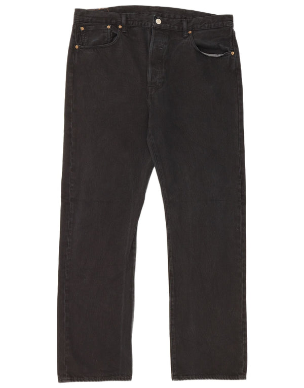 Levi's Herre 501 lige jeans W38 L34 sort bomuld
