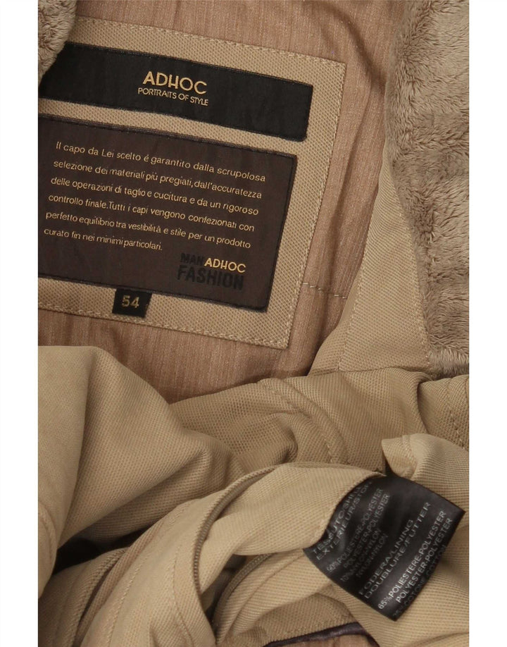 Adhoc Herre hættepolstret jakke IT 54 2XL Beige Polyester