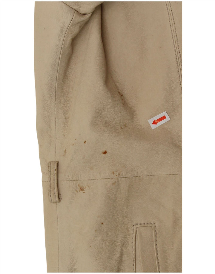 CONBIPEL Læderfrakke til kvinder IT 48 XL Beige Læder