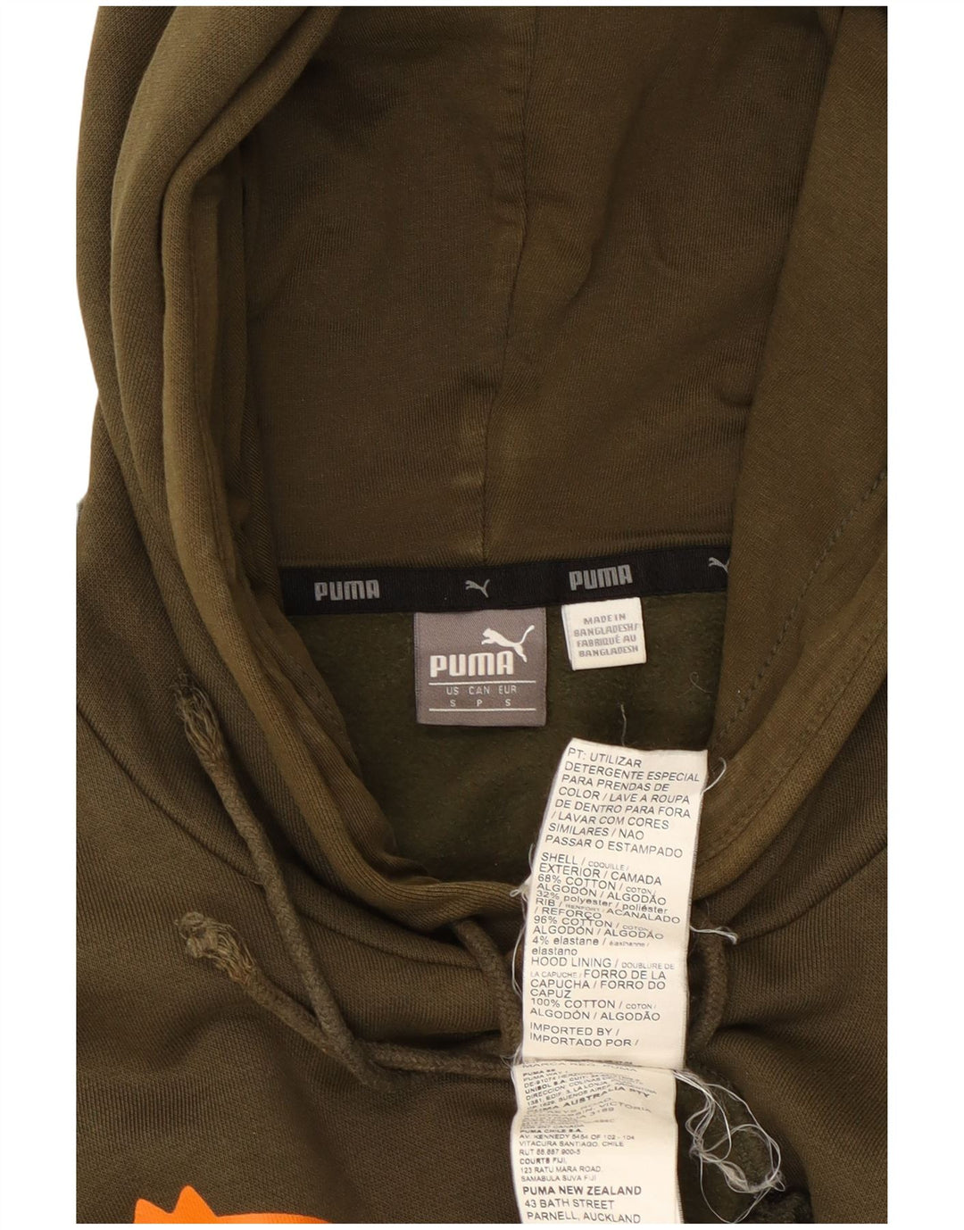 PUMA Grafisk hættetrøje til mænd, lille Khaki Bomuld