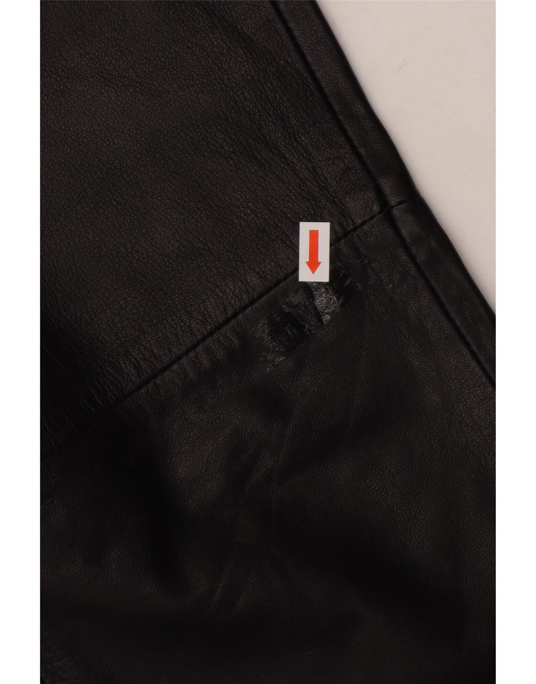 VINTAGE Womens Bootcut Leather Trousers W30 L31 Black Vintage Vintage and Second-Hand Vintage from Messina Hembry 