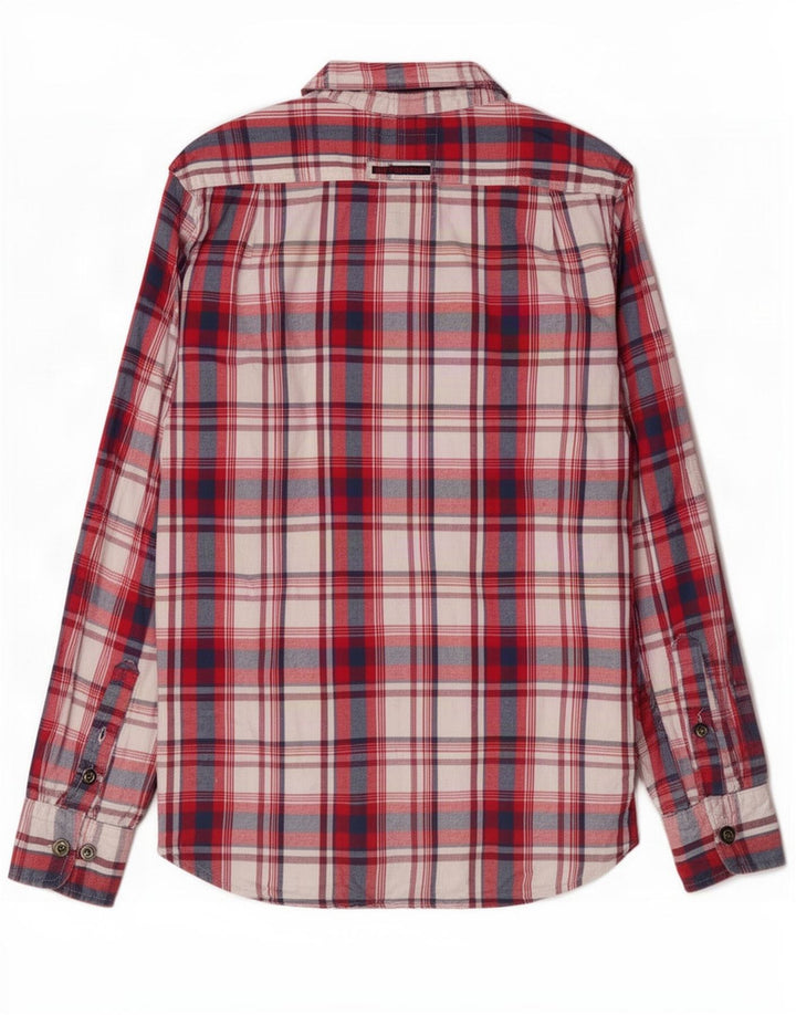 Superdry Flanelskjorte til mænd, stor rød ternet bomuld