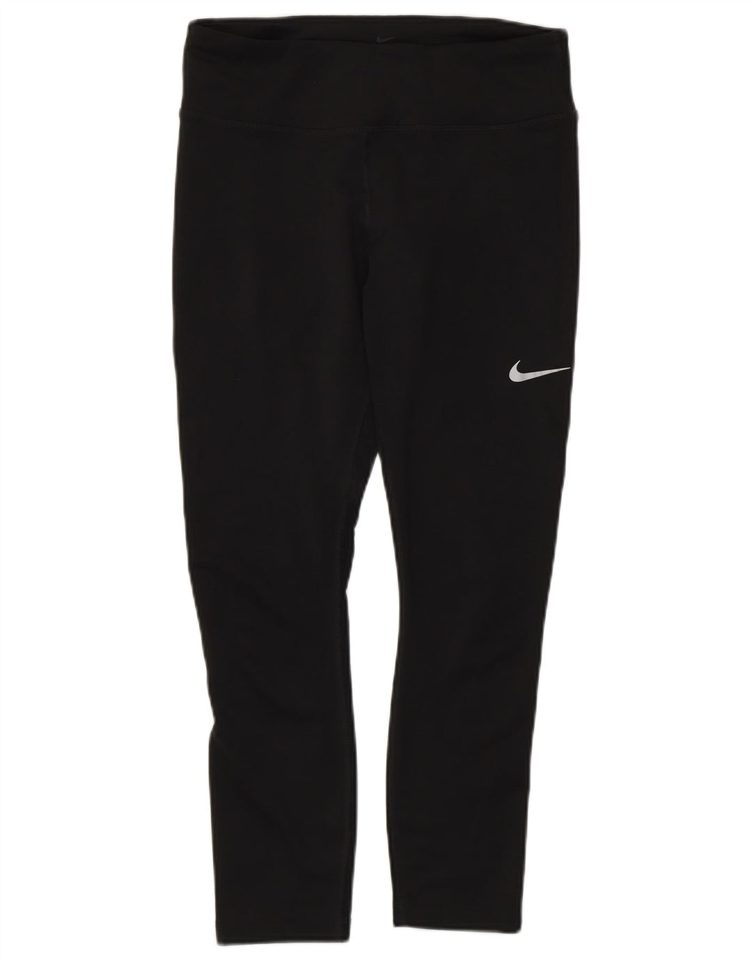 Nike Dame Dri Fit Crop Leggings UK 12 Medium Sort Polyester