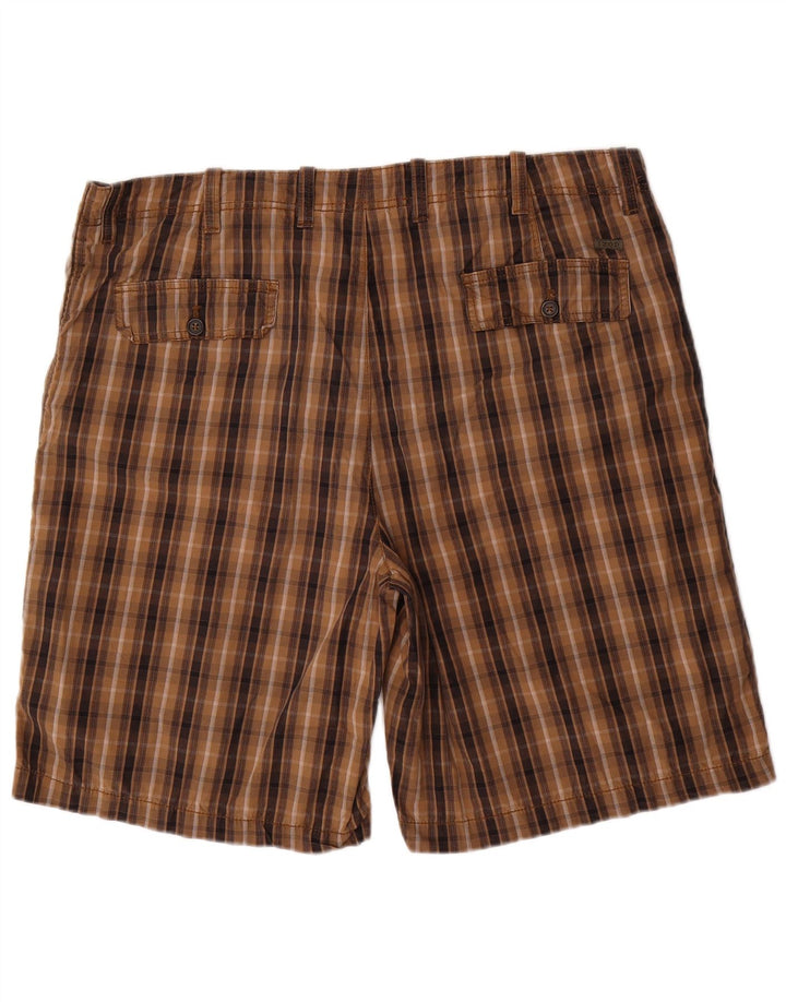 IZOD Chino Shorts til mænd W40 XL brun ternet bomuld